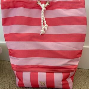 Victoria's Secret Pink Backpack/Tote with Gold Logo